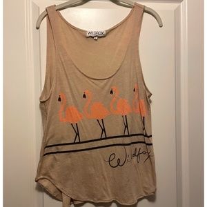 Wildfox Flamingo Tank Top